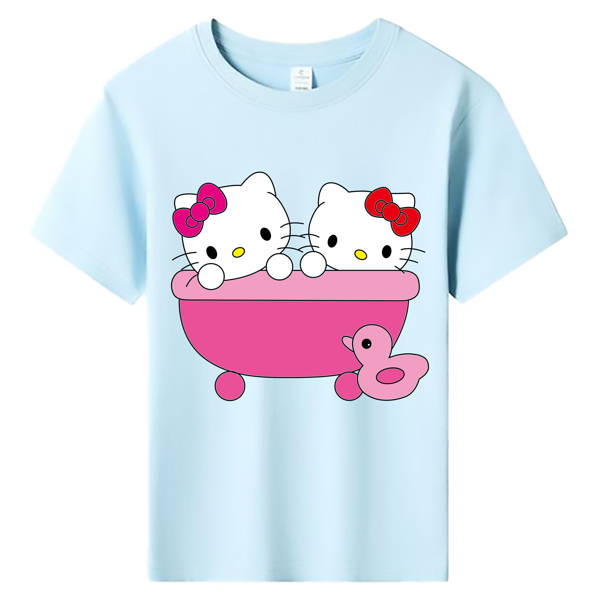 （画像用） Hello Kitty ハローキティ 綿100％キッズTシャツ（フロントプリント）